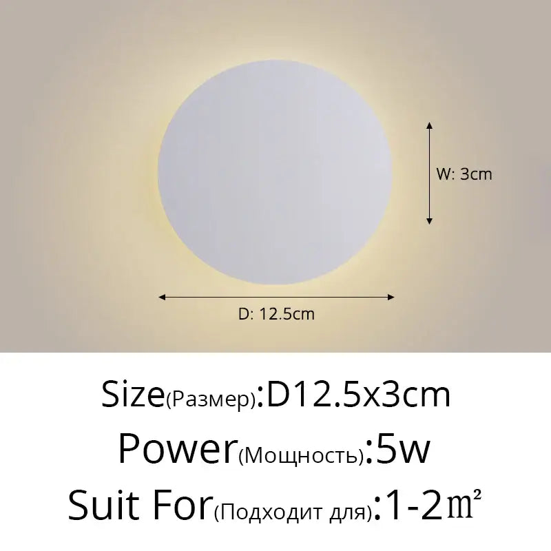 DecorBites™ LED Round Touch Wall Lamps for Bedroom & Aisle Decor
