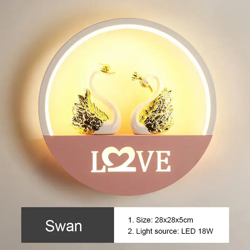 DecorBites™ LED Round Wall Lamp for Children Room, Nordic Modern Indoor Lighting