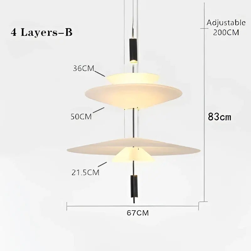 DecorBites™ LED Saucer Chandelier: Modern Personality for Home Decor, Living Room, Dining Table