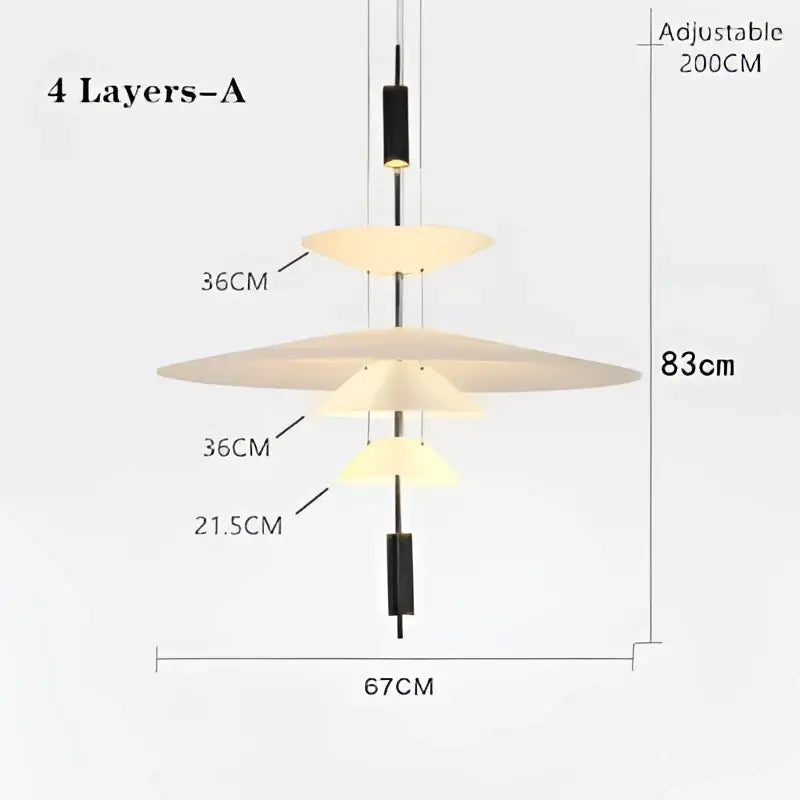 DecorBites™ LED Saucer Chandelier: Modern Personality for Home Decor, Living Room, Dining Table