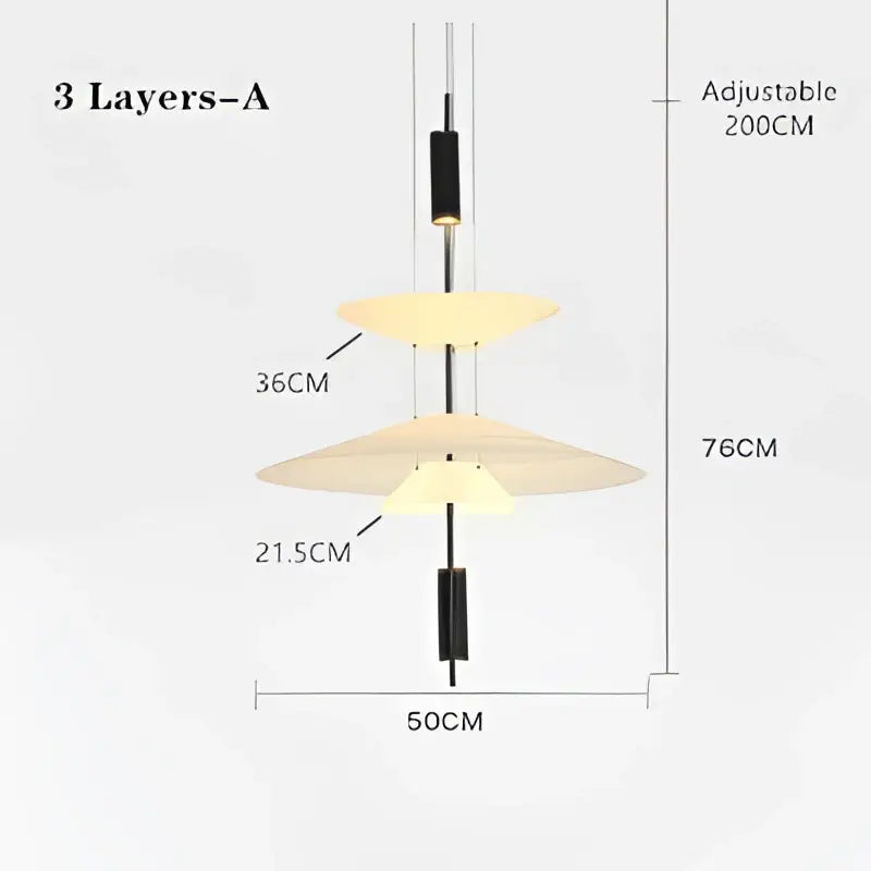 DecorBites™ LED Saucer Chandelier: Modern Personality for Home Decor, Living Room, Dining Table