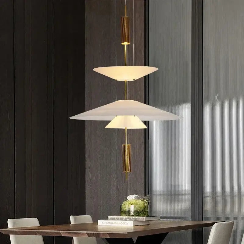 DecorBites™ LED Saucer Chandelier: Modern Personality for Home Decor, Living Room, Dining Table