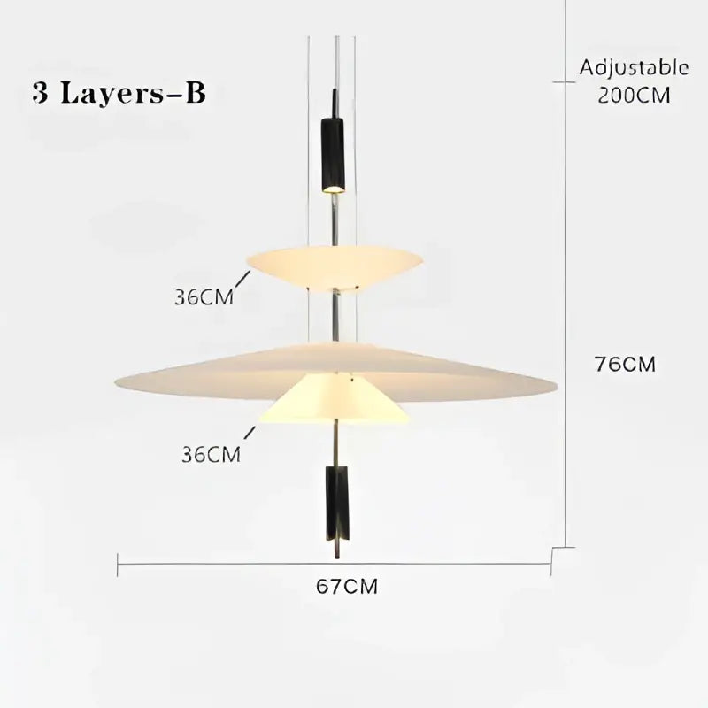 DecorBites™ LED Saucer Chandelier: Modern Personality for Home Decor, Living Room, Dining Table