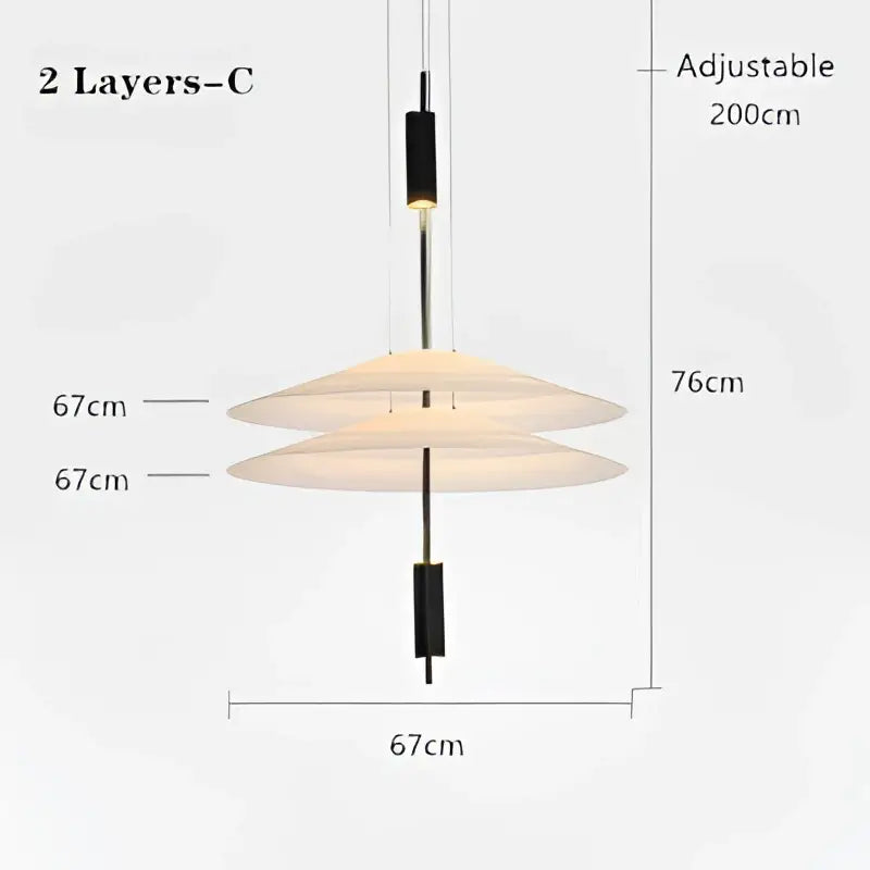 DecorBites™ LED Saucer Chandelier: Modern Personality for Home Decor, Living Room, Dining Table