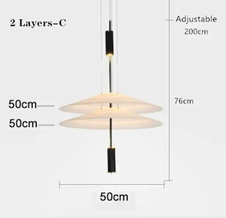 مصباح قلادة صحن LED من DecorBites™ لديكور المنزل وغرفة المعيشة