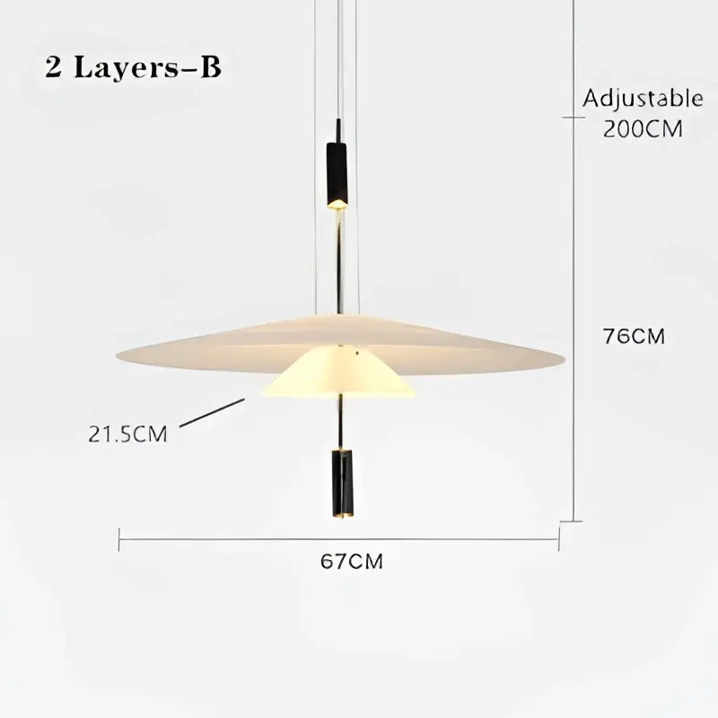 مصباح قلادة صحن LED من DecorBites™ لديكور المنزل وغرفة المعيشة