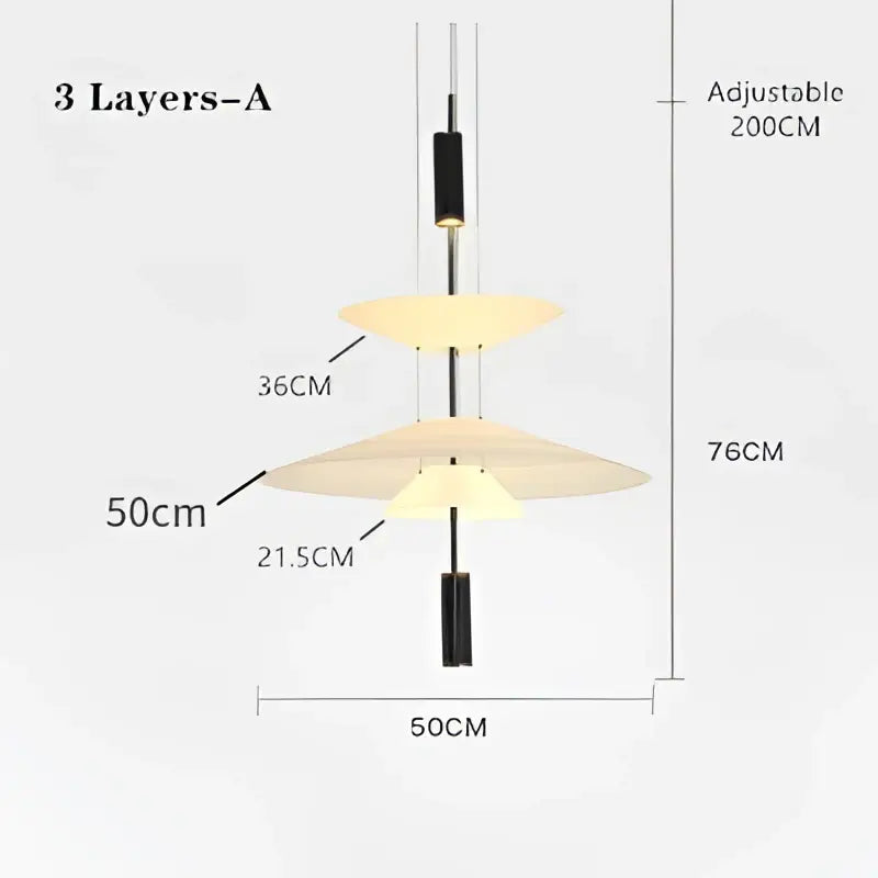 مصباح قلادة صحن LED من DecorBites™ لديكور المنزل وغرفة المعيشة