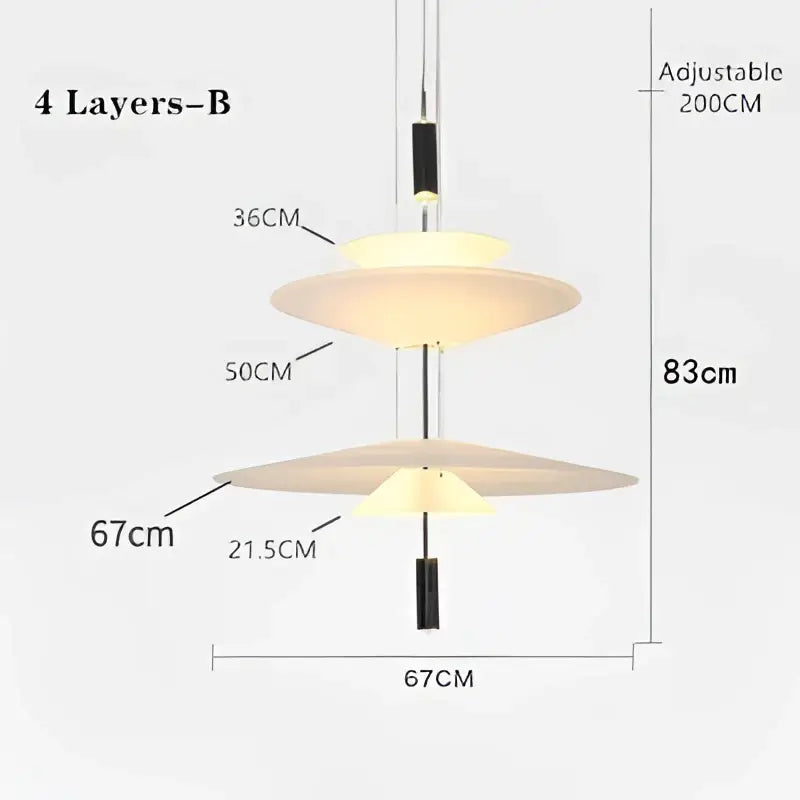 مصباح قلادة صحن LED من DecorBites™ لديكور المنزل وغرفة المعيشة