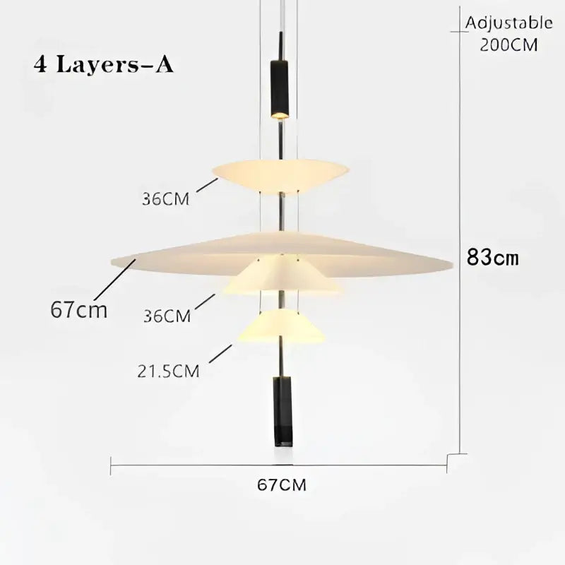 مصباح قلادة صحن LED من DecorBites™ لديكور المنزل وغرفة المعيشة
