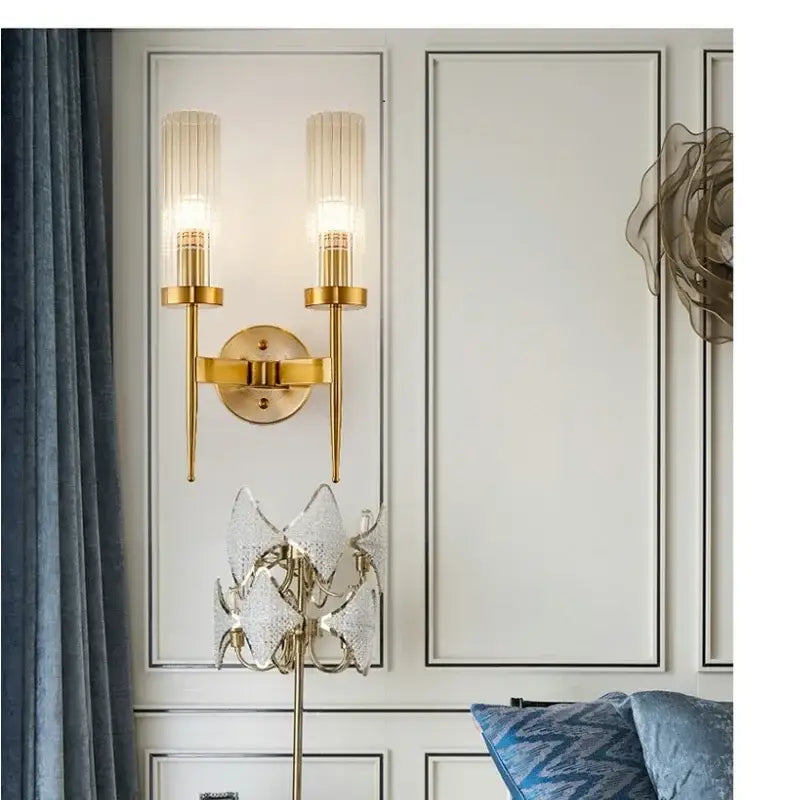 DecorBites™ LED Sconce Light: Modern Nordic Style Metal Wall Lamp for Bedroom & Home Background