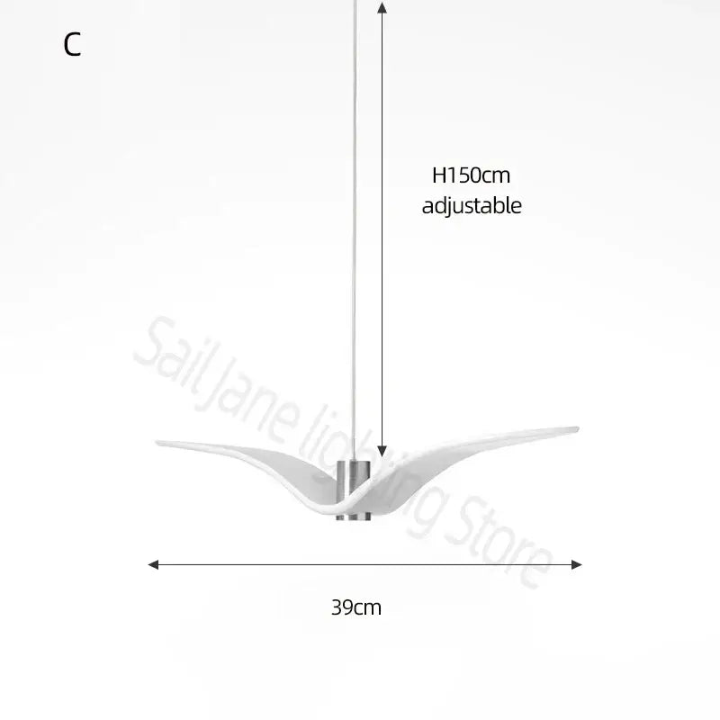 DecorBites™ LED Seagull Chandelier: Designer Decor Villa Bird Restaurant Staircase Chandelier