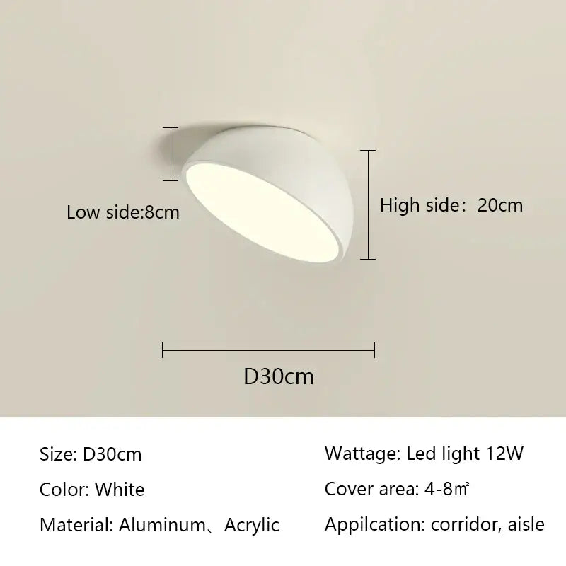 DecorBites™ LED Semicircular Ceiling Light for Bedroom, Aisle, Balcony - Modern & Creative Lighting Fixtures