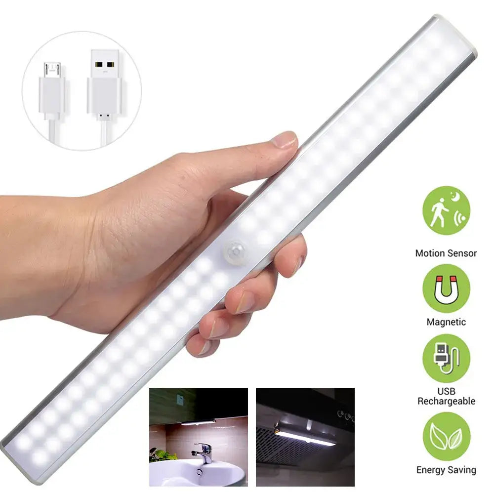 DecorBites™ LED Sensor Cabinet Light for Home Kitchen Night Bar USB Rechargeable