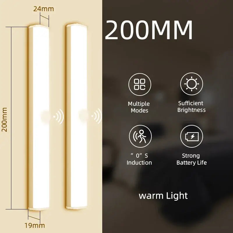 DecorBites™ LED Sensor Cabinet Light for Home Kitchen Night Bar USB Rechargeable