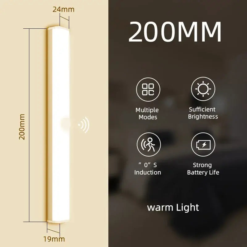 DecorBites™ LED Sensor Cabinet Light for Home Kitchen Night Bar USB Rechargeable