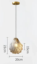 DecorBites™ LED Shell Pendant Light: Modern Nordic Luxury for Bedroom, Living, Dining Room