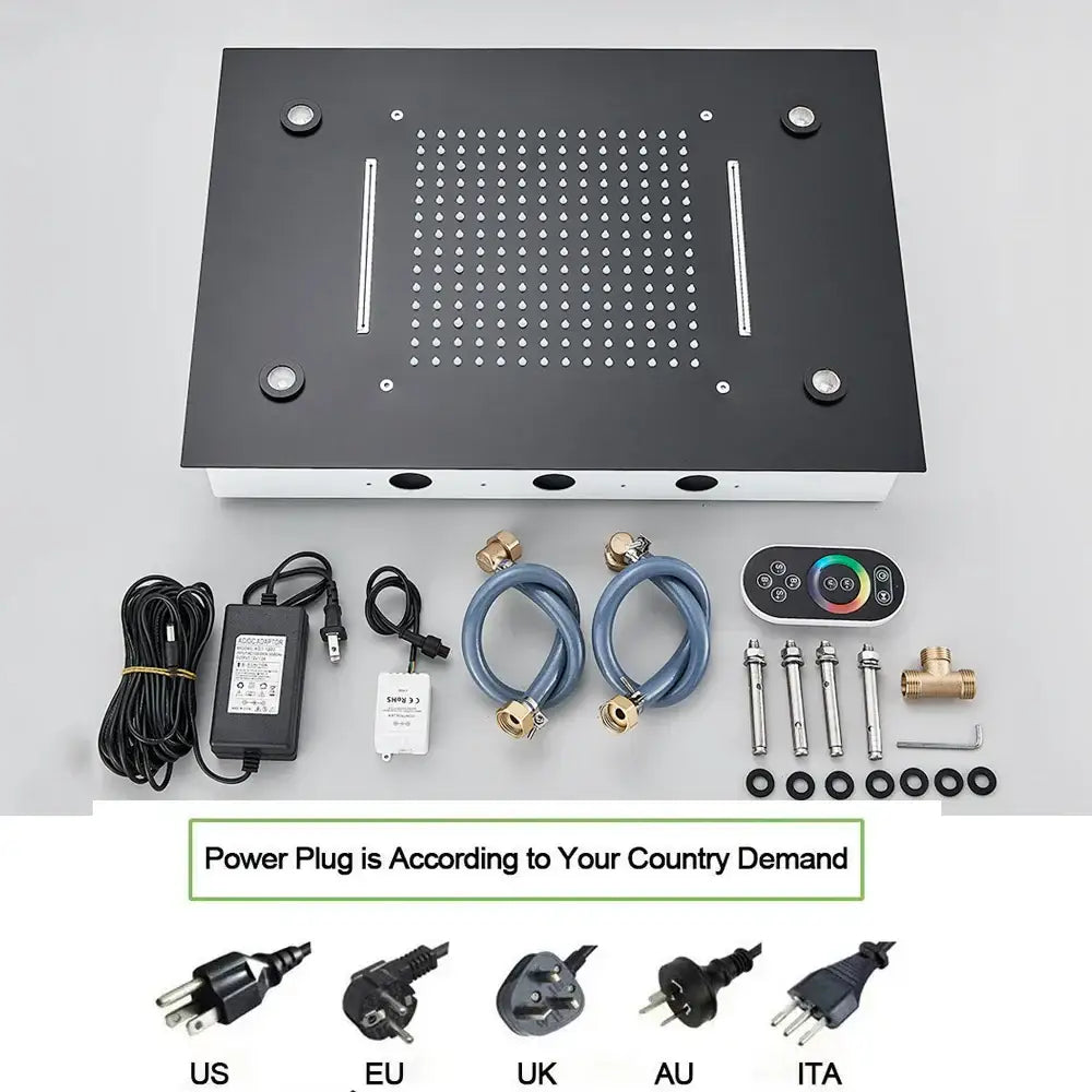 DecorBites™ LED Shower Faucet Set Rain Waterfall System with Remote Control & Colorful Ceiling Display