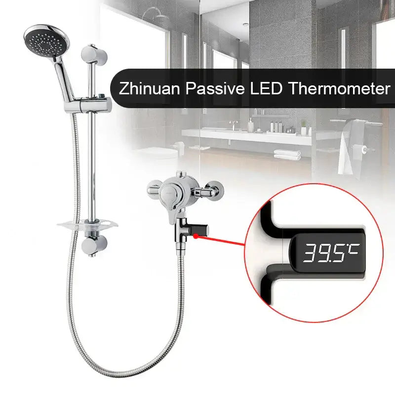 DecorBites™ ميزان حرارة دش LED مع شاشة عرض لدرجة الحرارة - مقياس حرارة آمن للأطفال