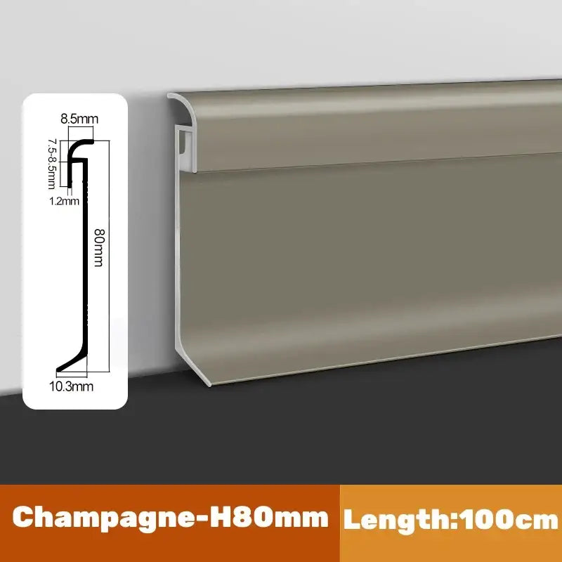 DecorBites™ LED Skirting Line Aluminum Profile for Stylish Backlighting, Stair Lighting & Wall Trim