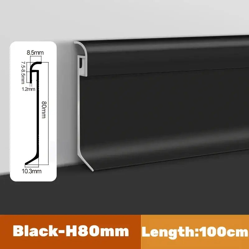 DecorBites™ LED Skirting Line Aluminum Profile for Stylish Backlighting, Stair Lighting & Wall Trim