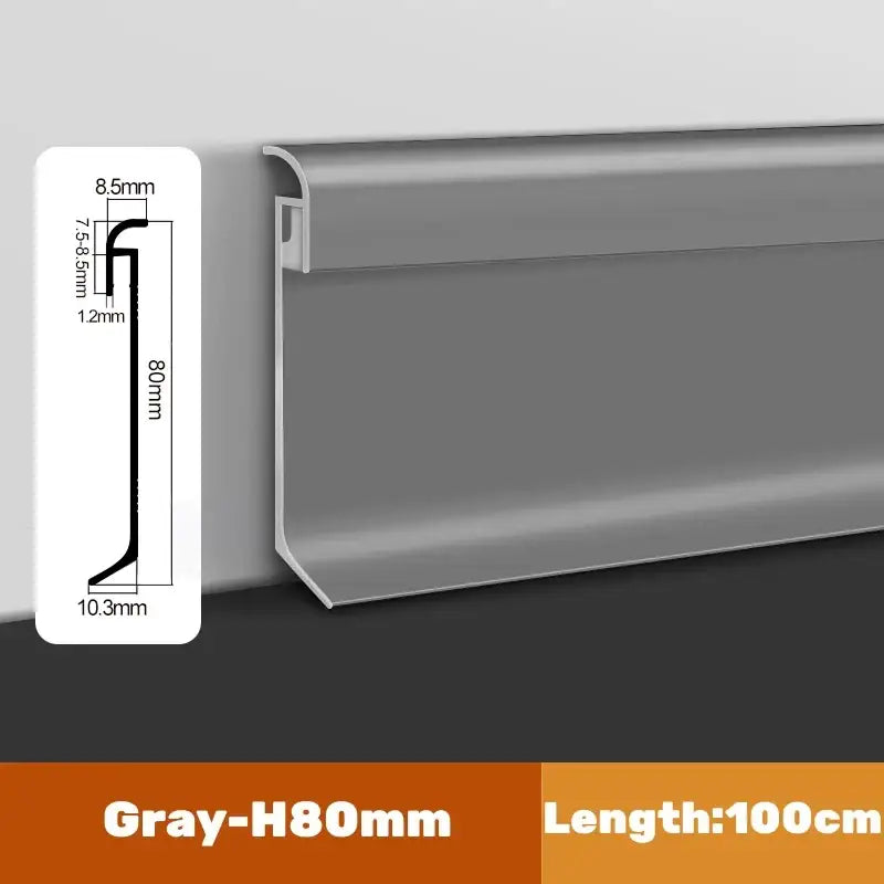 DecorBites™ LED Skirting Line Aluminum Profile for Stylish Backlighting, Stair Lighting & Wall Trim