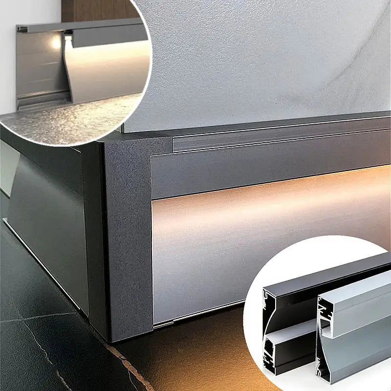 DecorBites™ LED Skirting Line Strip Light Aluminum Profile with Milky Cover - 1-10pcs/Lot