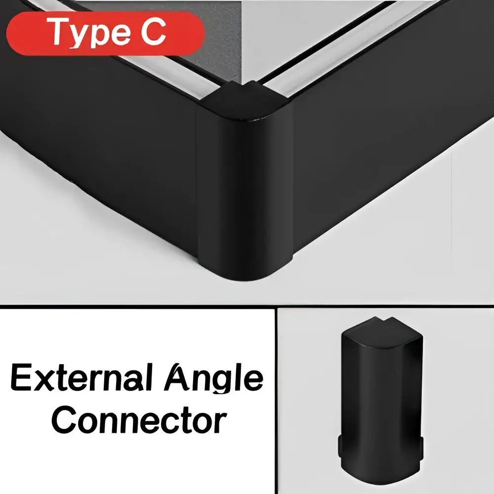 DecorBites™ LED Skirting Profile: Hidden Corner Recessed Aluminum Baseboard Light Strip