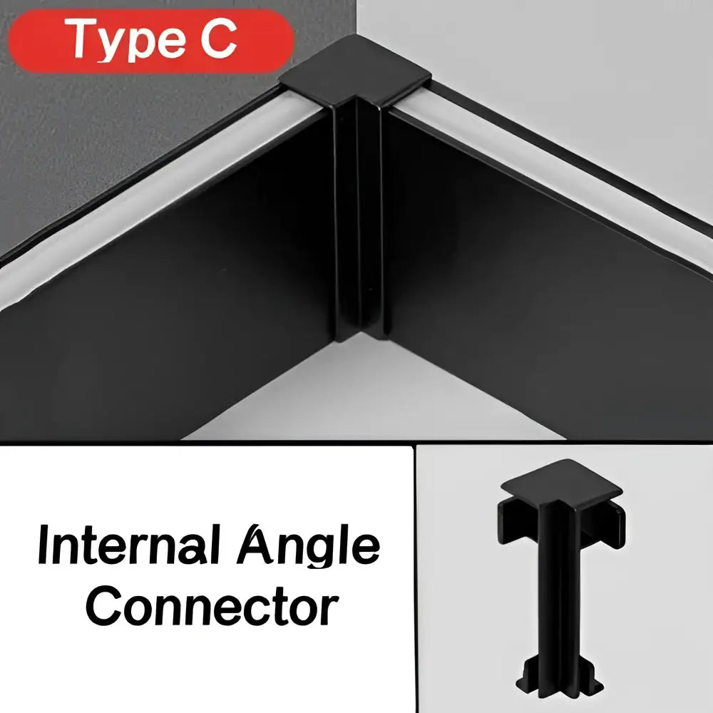 DecorBites™ LED Skirting Profile: Hidden Corner Recessed Aluminum Baseboard Light Strip