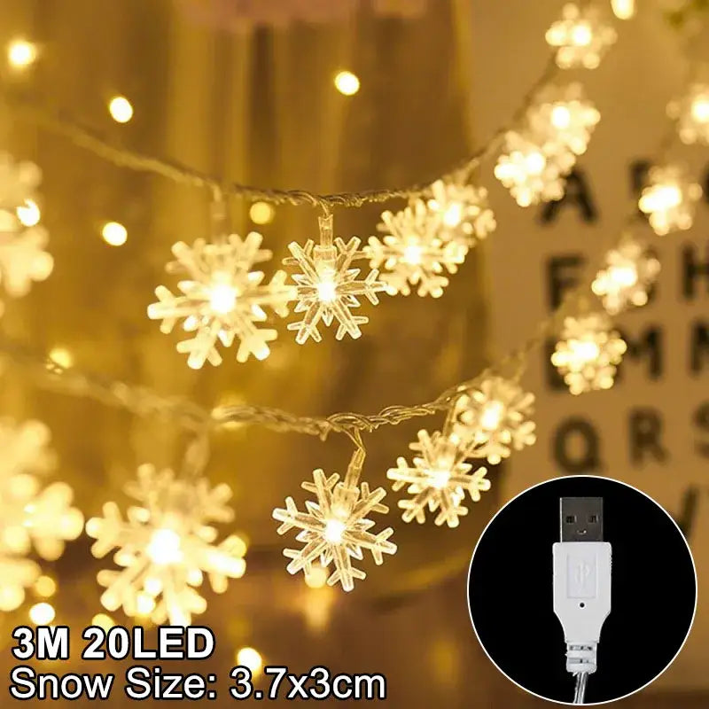 DecorBites™ LED Snowflake Christmas Home Decorations 2024 - Xmas Gift