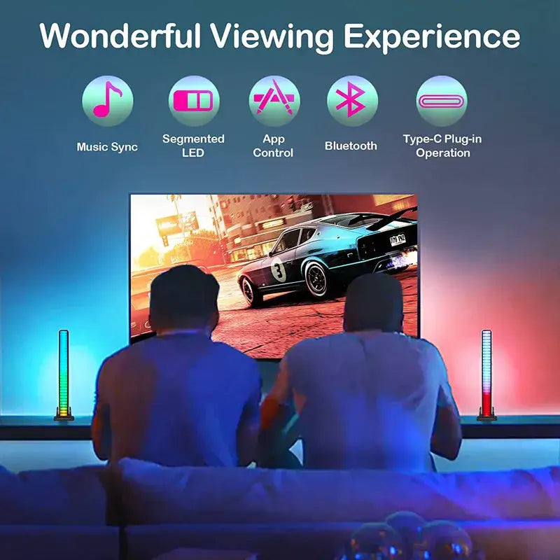 DecorBites™ LED Sound Control Light Bar with Bluetooth for Car Room TV Decoration