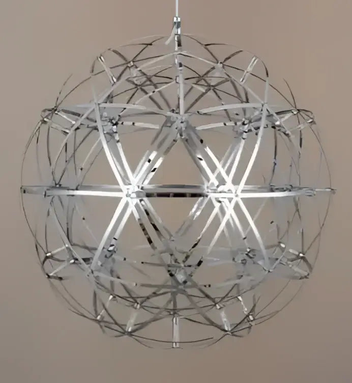 DecorBites™ LED Spark Ball Pendant Light | Modern Stainless Steel Chandelier Lighting