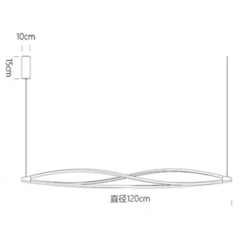 DecorBites™ LED Spiral Aluminu Chandelier - Modern Decor for Home, Office, and Dining Areas