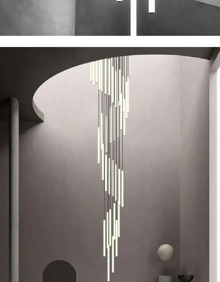 DecorBites™ LED Spiral Staircase Ceiling Chandelier
