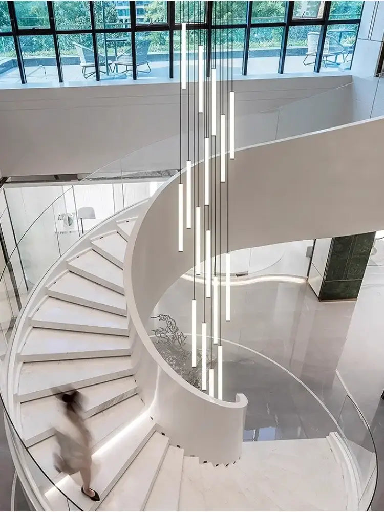 DecorBites™ LED Spiral Staircase Ceiling Chandelier