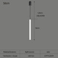 Black cylindrical pendant light with 50cm acrylic diffuser and adjustable 120cm length for led spiral staircase chandelier