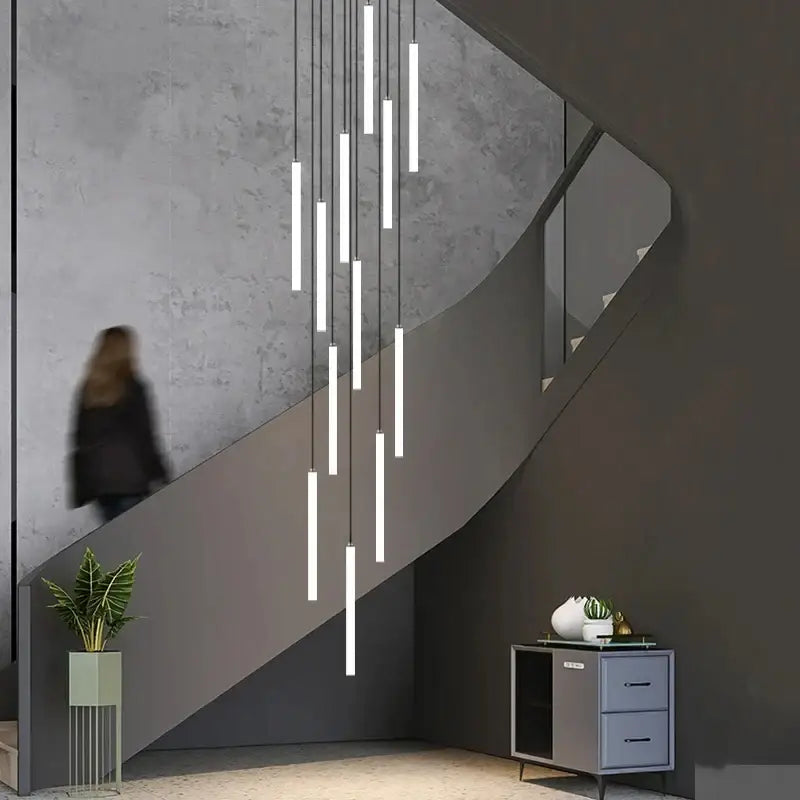 DecorBites™ LED Spiral Staircase Chandelier for Home Lighting