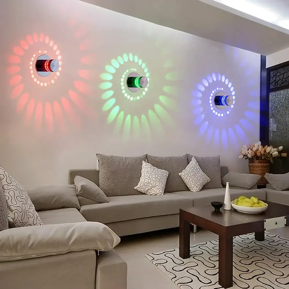 DecorBites™ LED Spiral Wall Light with RGB Remote Control - Home Decor Art Lamp