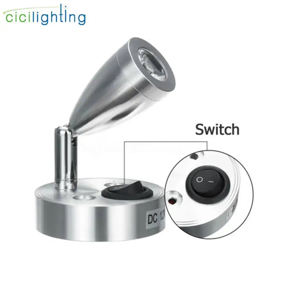 DecorBites™ LED Spot Reading Light 2pcs DC12V 3W 6000K Cold White for RV Caravan Camp Boat