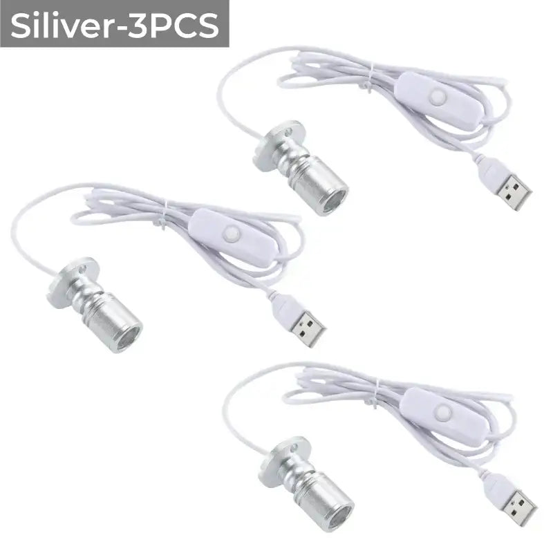 DecorBites™ LED Spotlight 1W/3W DC5V Cabinet Shelf Showcase Ceiling Lights Switch