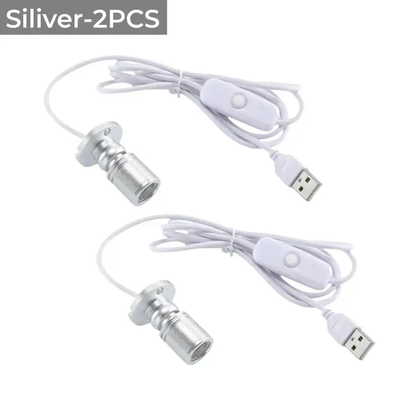 DecorBites™ LED Spotlight 1W/3W DC5V Cabinet Shelf Showcase Ceiling Lights Switch