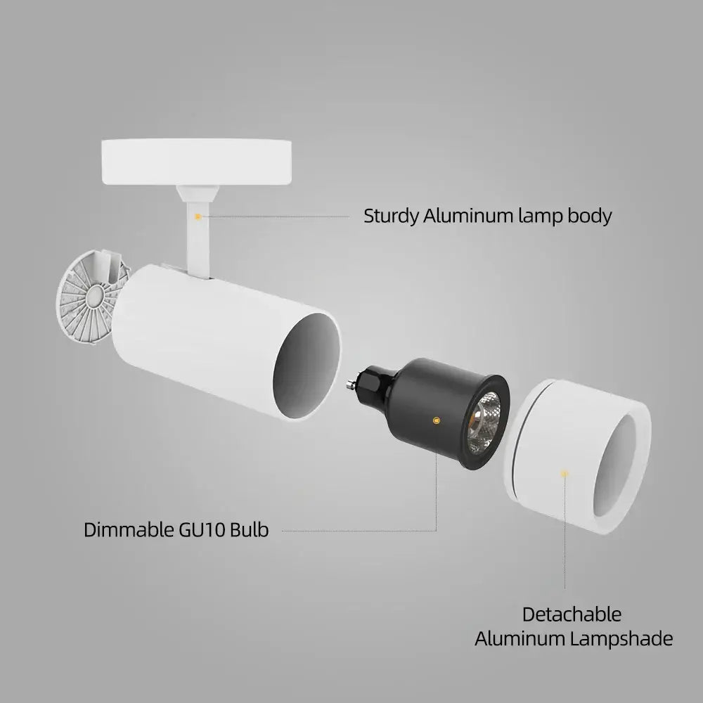 DecorBites™ مصباح LED كشاف: إضاءة سفلية GU10 قابلة للتعديل والتعتيم لغرفة النوم، غرفة المعيشة، الممر