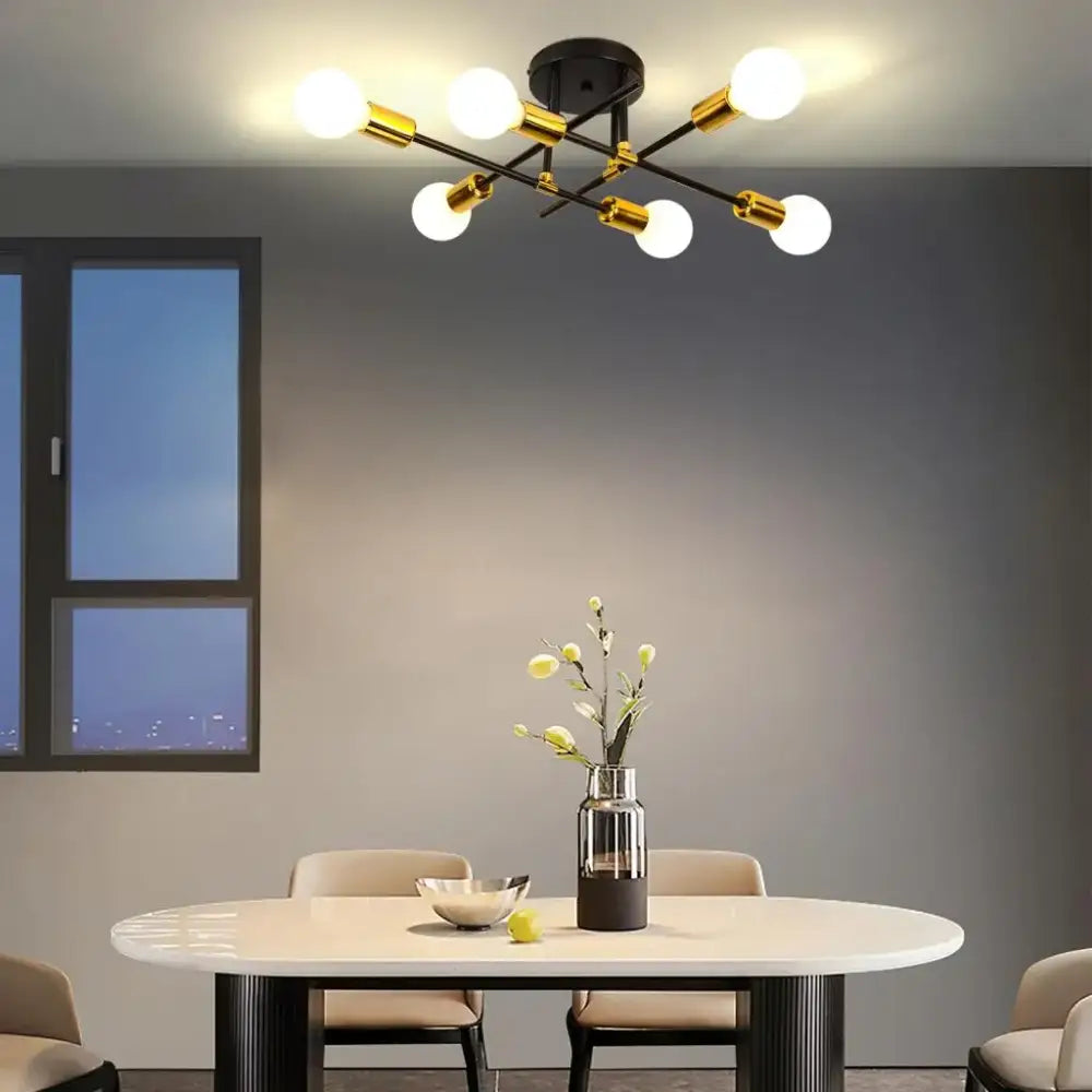DecorBites™ ثريا سبوتنيك LED ومصابيح سقف لغرفة النوم وغرفة المعيشة