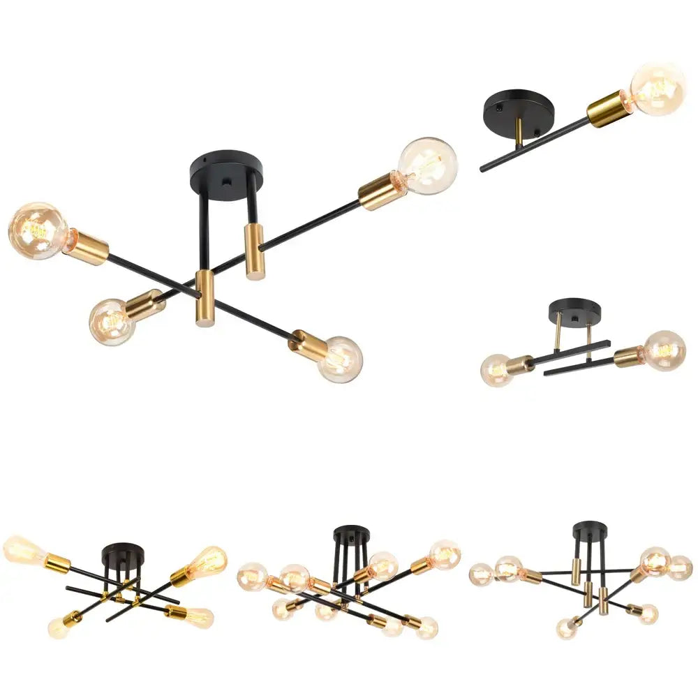 DecorBites™ ثريا سبوتنيك LED ومصابيح سقف لغرفة النوم وغرفة المعيشة
