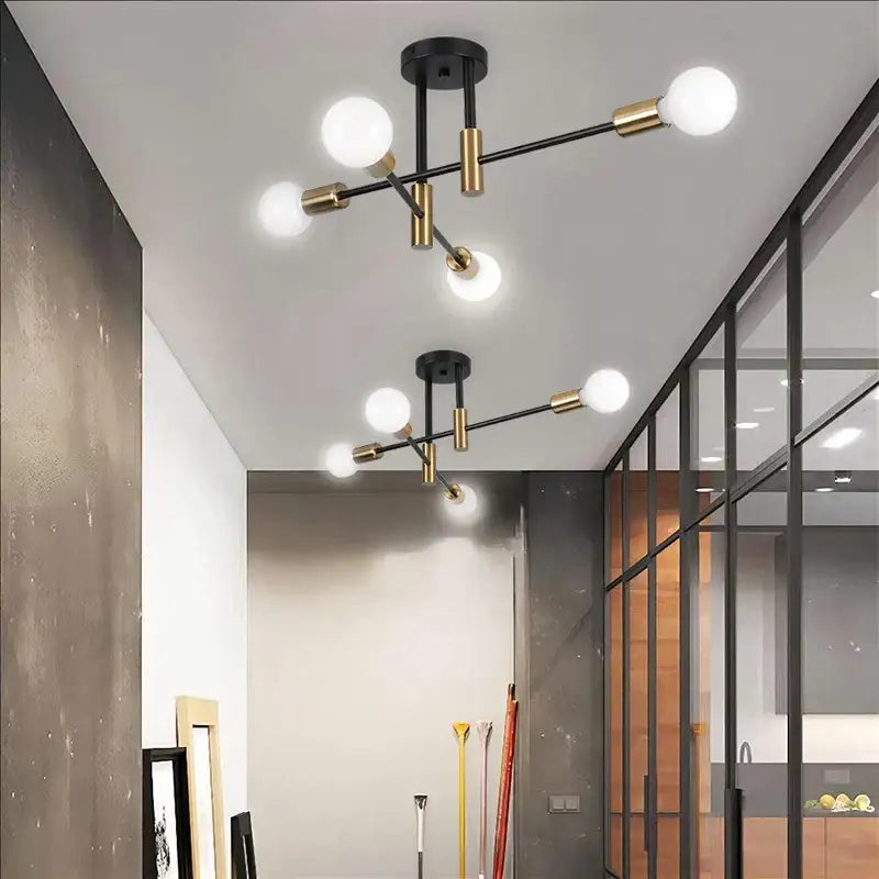 DecorBites™ ثريا سبوتنيك LED ومصابيح سقف لغرفة النوم وغرفة المعيشة