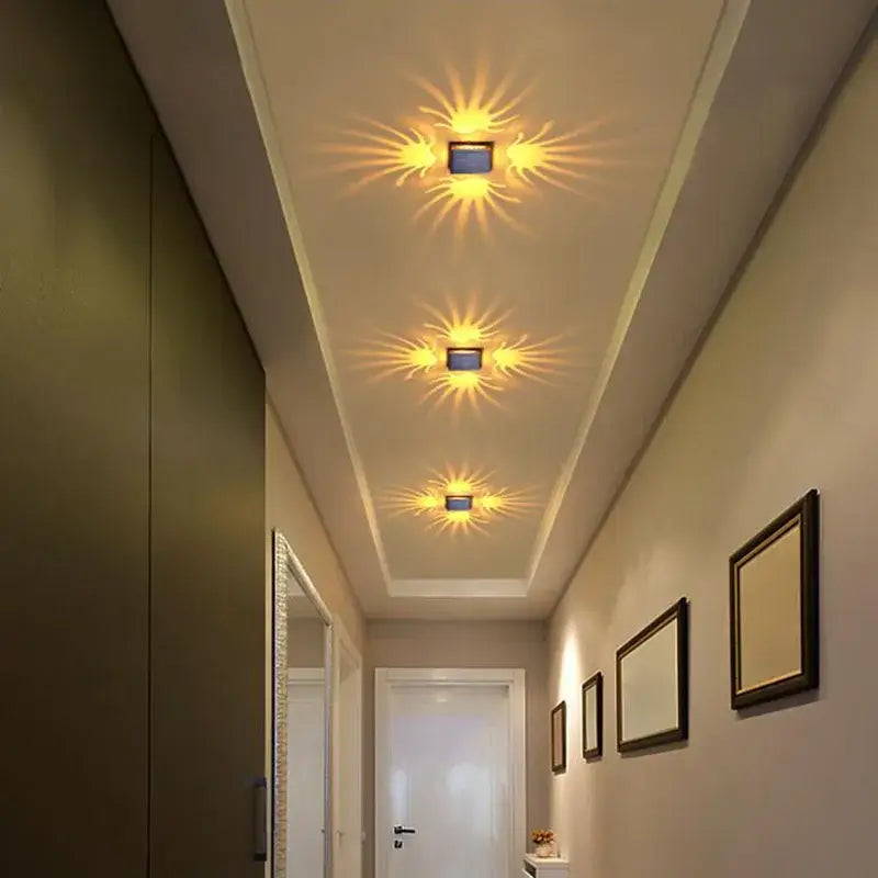 DecorBites™ LED Square Aluminum Wall Lamp 3W for Home and KTV/Bar Interior Lighting