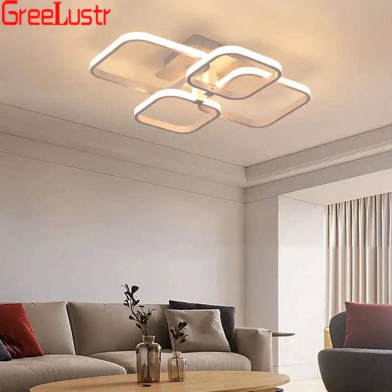 DecorBites™ LED Square Chandelier Ceiling Light for Living Room Bedroom