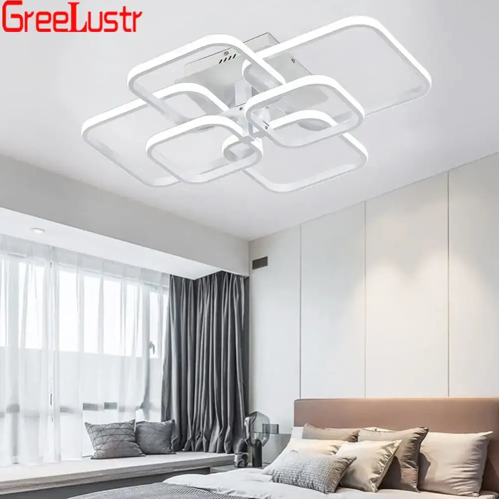 DecorBites™ LED Square Chandelier Ceiling Light for Living Room Bedroom