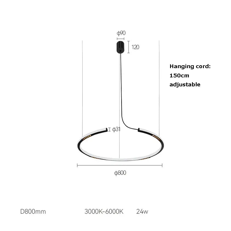DecorBites™ LED Square Sensor Chandelier for Living Room Lighting