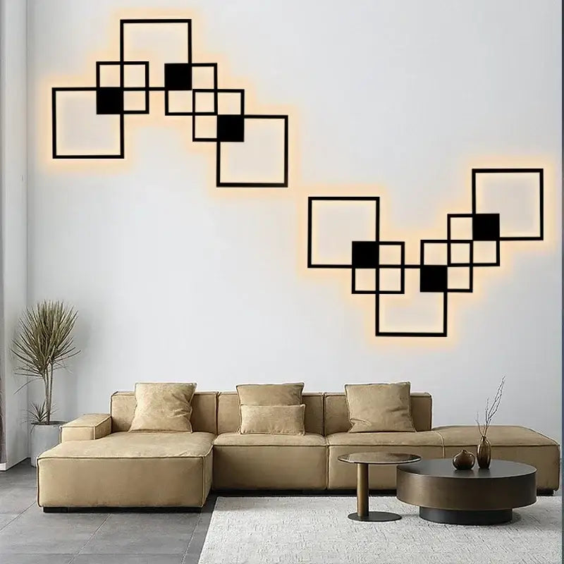 DecorBites™ LED Square Wall Lamp for Living Room Bedroom Foyer - Indoor Decor Lighting