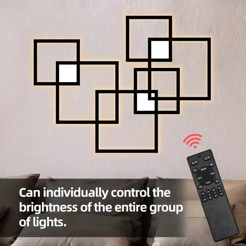 DecorBites™ LED Square Wall Lamp for Living Room Bedroom Foyer - Indoor Decor Lighting